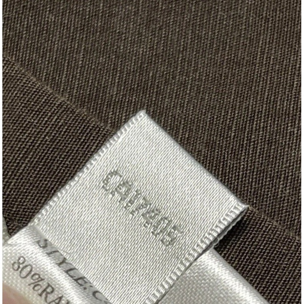 Minimalistic‎ Conrad~C Brown Linen Blend Women's Pencil Skirt 4 Classic Timeless - Picture 8 of 8